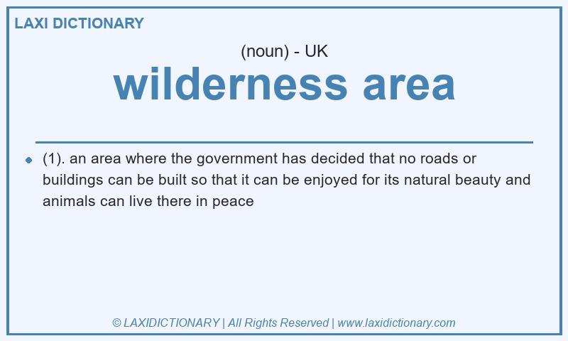 Definition wilderness area in British English