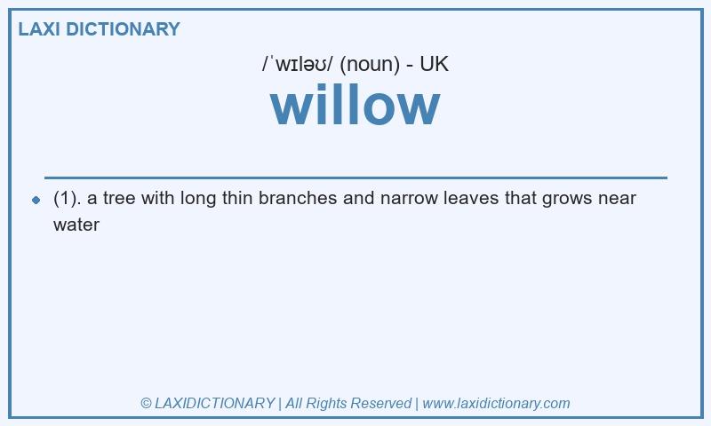 Definition willow in British English