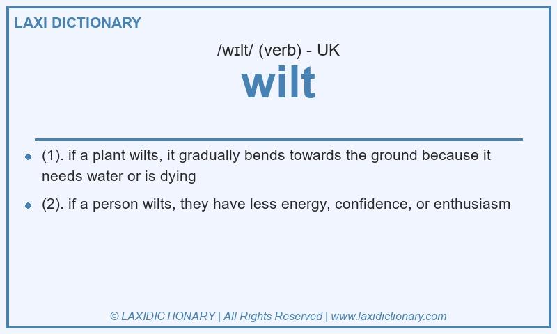 Definition wilt in British English