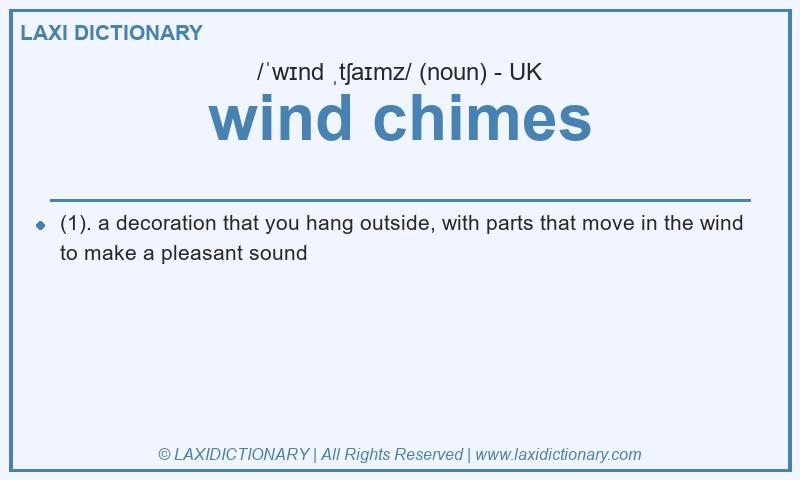 Definition wind chimes in British English