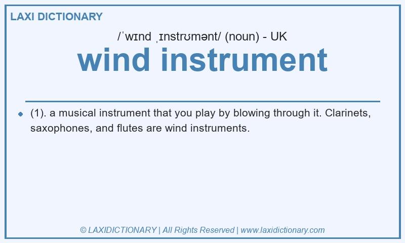 Definition wind instrument in British English