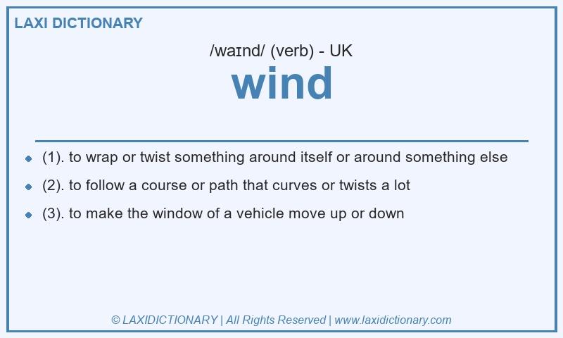 Definition wind in British English