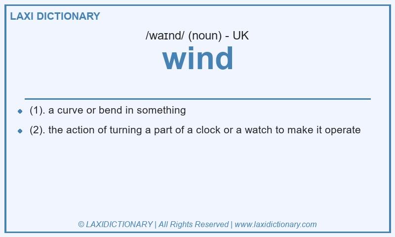 Definition wind in British English