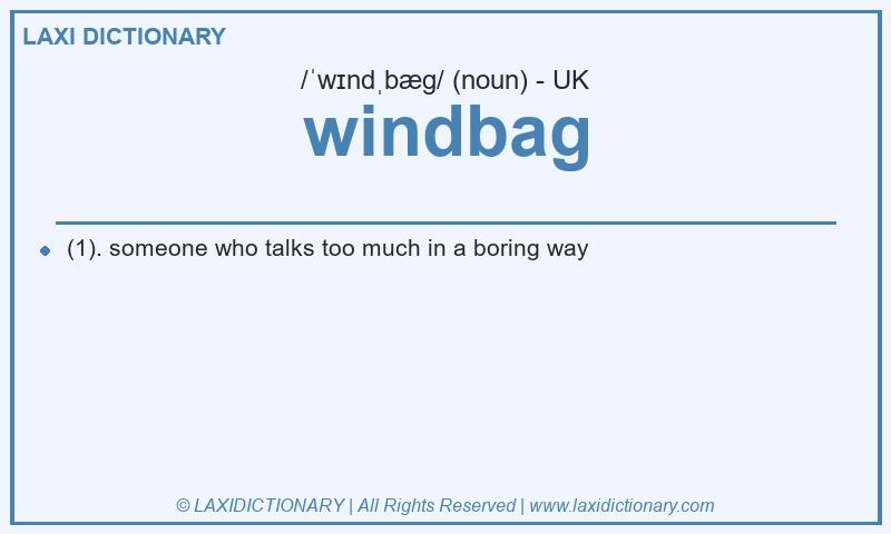 Definition windbag in British English