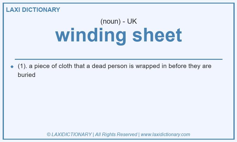 Definition winding sheet in British English