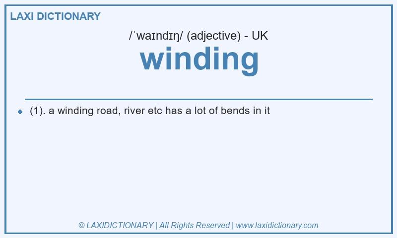 Definition winding in British English