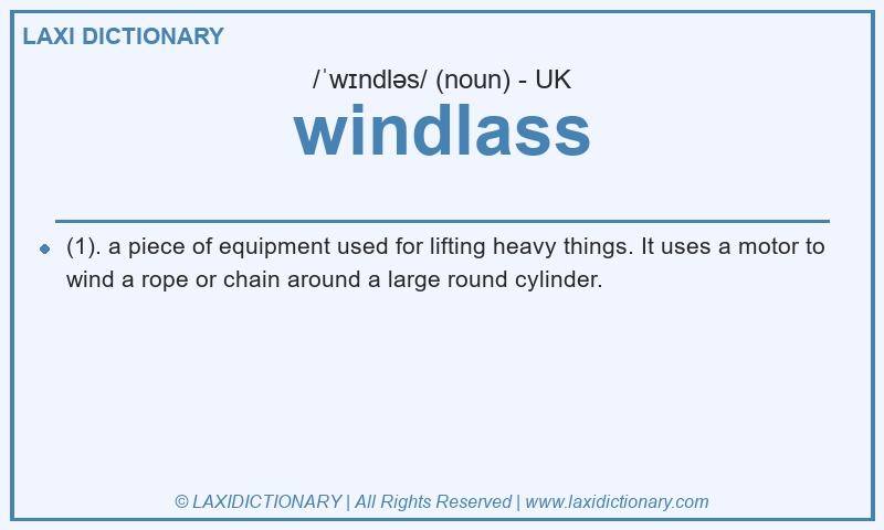 Definition windlass in British English