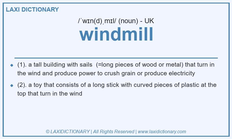 Definition windmill in British English