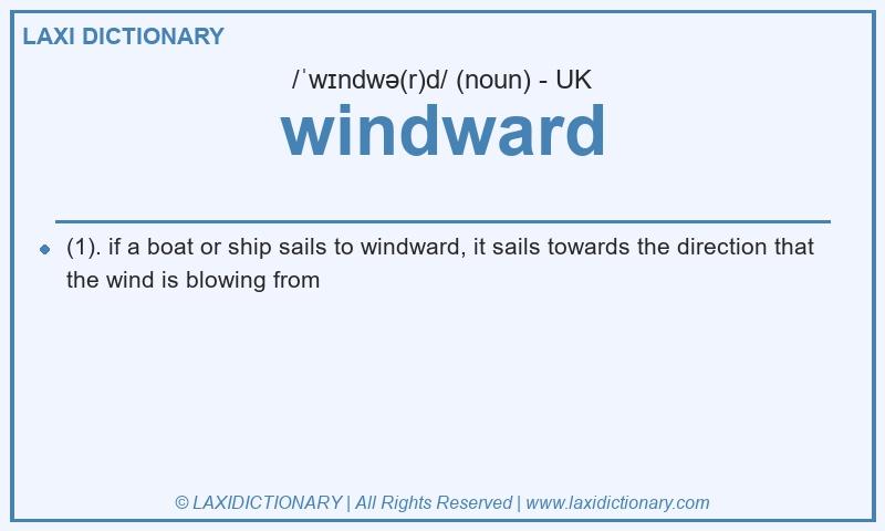 Definition windward in British English