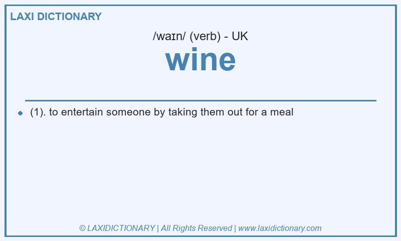 Definition wine in British English