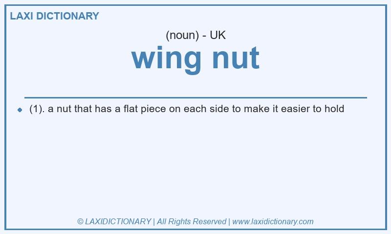 Definition wing nut in British English