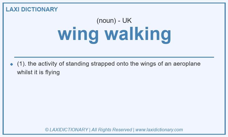 Definition wing walking in British English