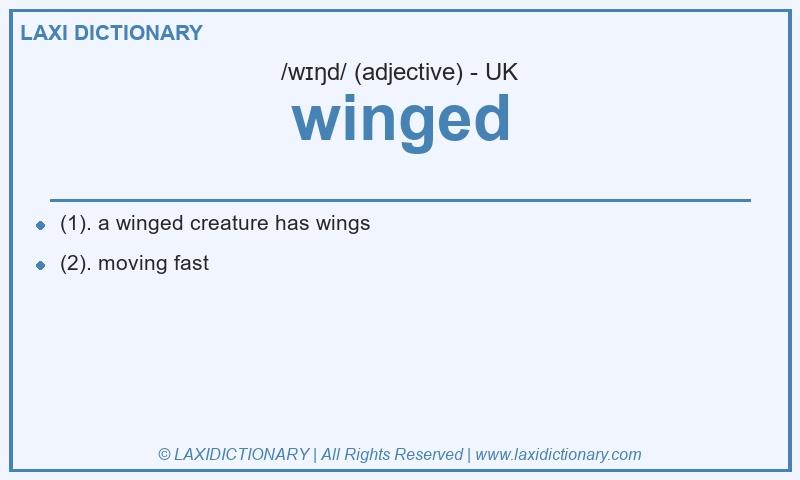 Definition winged in British English