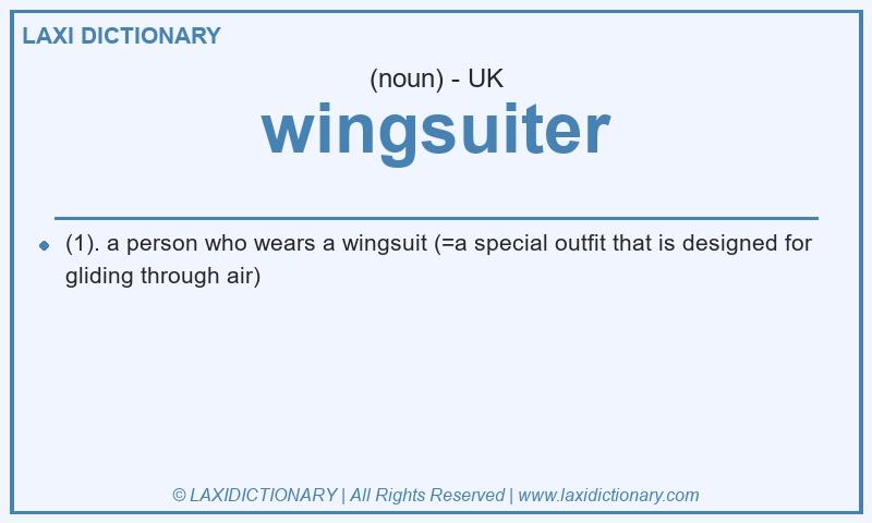 Definition wingsuiter in British English