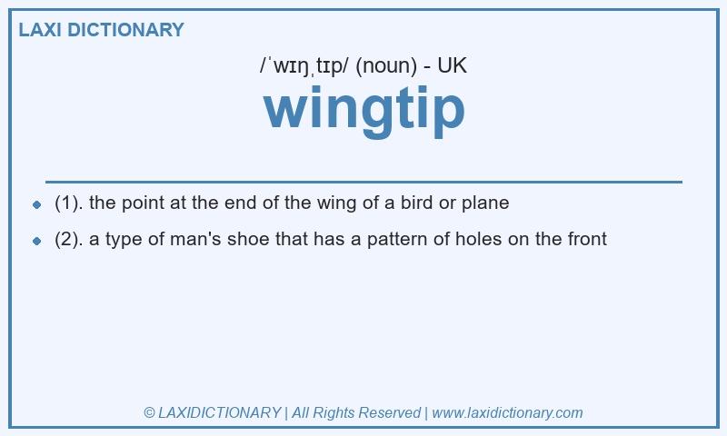 Definition wingtip in British English