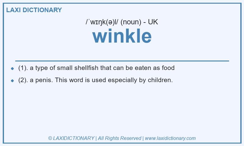 Definition winkle in British English