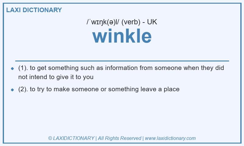 Definition winkle in British English
