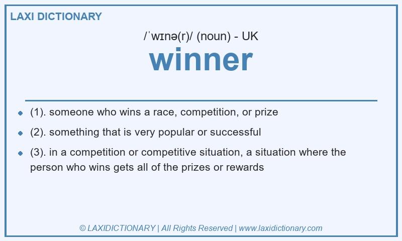 Definition winner in British English