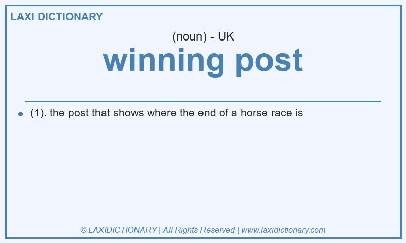 Definition winning post in British English