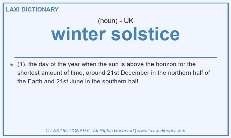 Definition winter solstice in British English