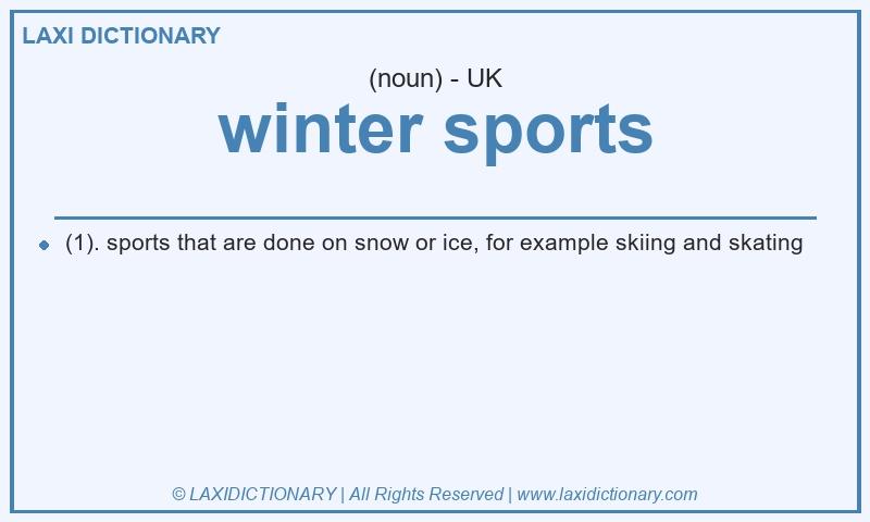 Definition winter sports in British English