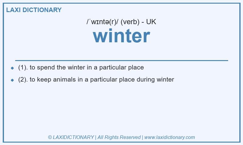Definition winter in British English