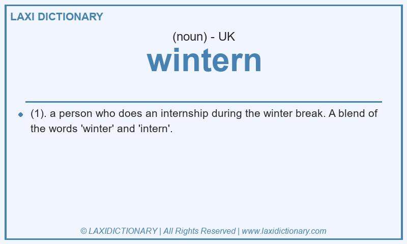 Definition wintern in British English