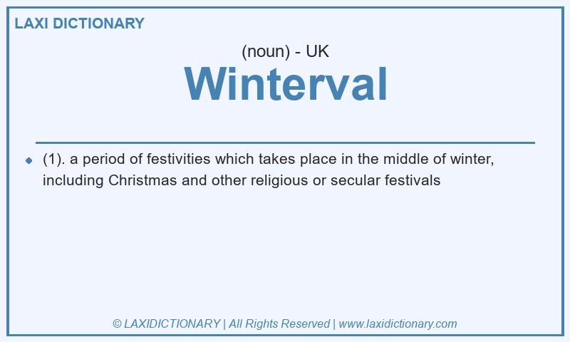 Definition Winterval in British English