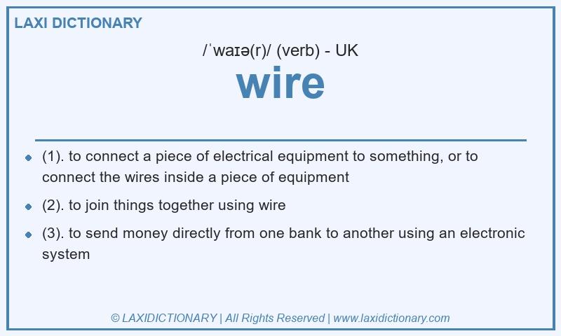 Definition wire in British English