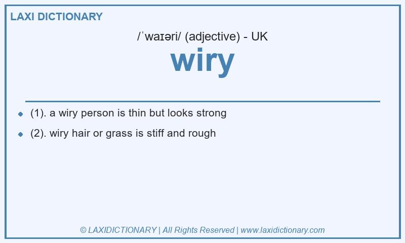 Definition wiry in British English