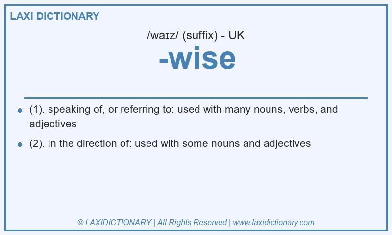 Definition -wise in British English