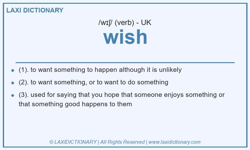 Definition wish in British English