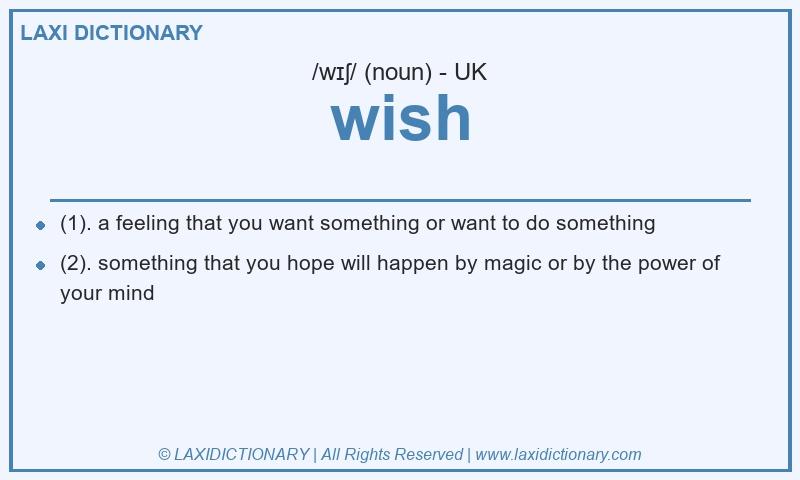 Definition wish in British English