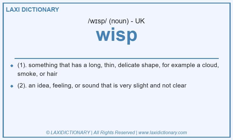 Definition wisp in British English