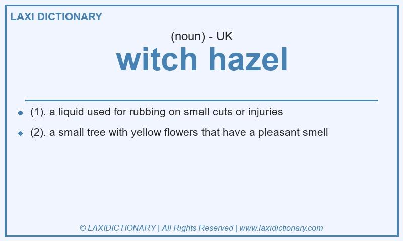 Definition witch hazel in British English