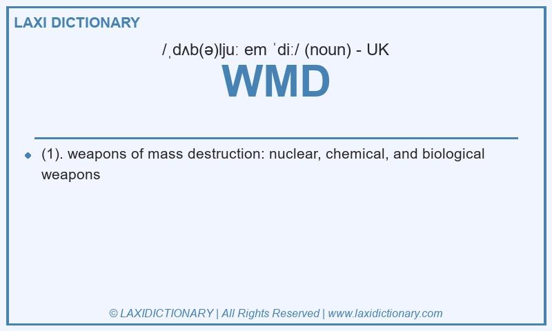 Definition WMD in British English