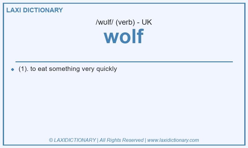 Definition wolf in British English