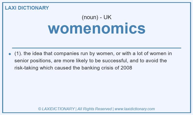 Definition womenomics in British English