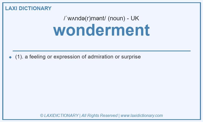 Definition wonderment in British English