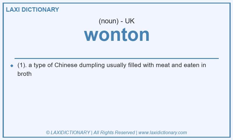 Definition wonton in British English