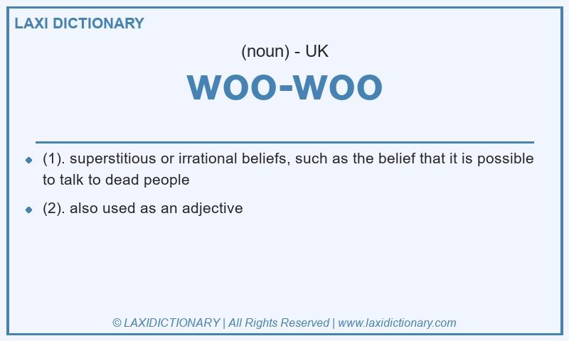 Definition woo-woo in British English