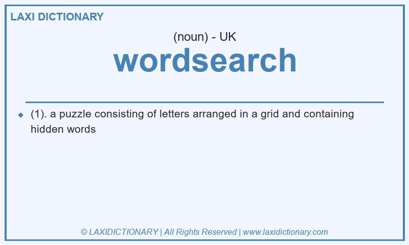 Definition wordsearch in British English