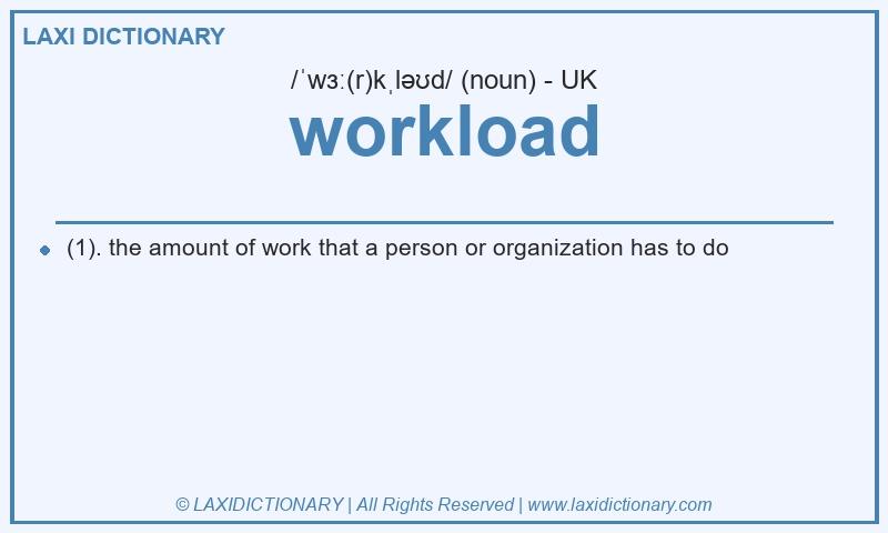 Definition workload in British English