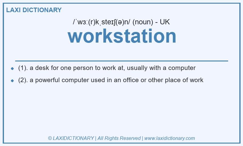 Definition workstation in British English