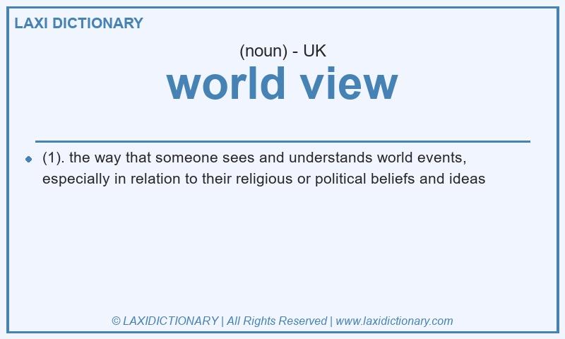 Definition world view in British English