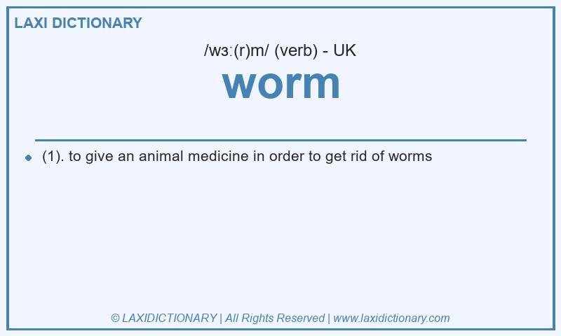 Definition worm in British English
