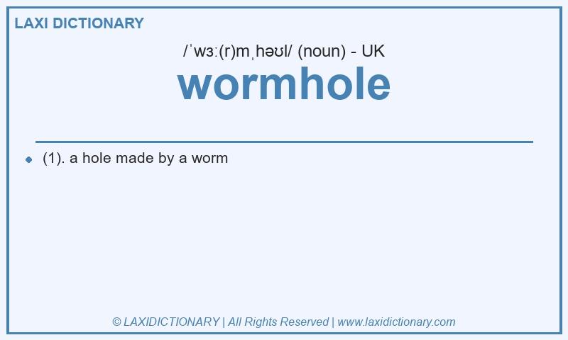 Definition wormhole in British English