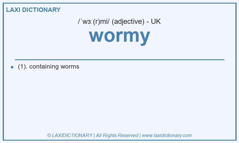 Definition wormy in British English