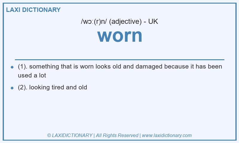 Definition worn in British English