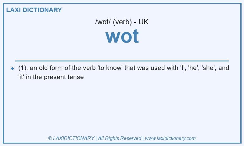Definition wot in British English